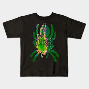 Tarantula Silhouette V45 (Tie Dye) Kids T-Shirt